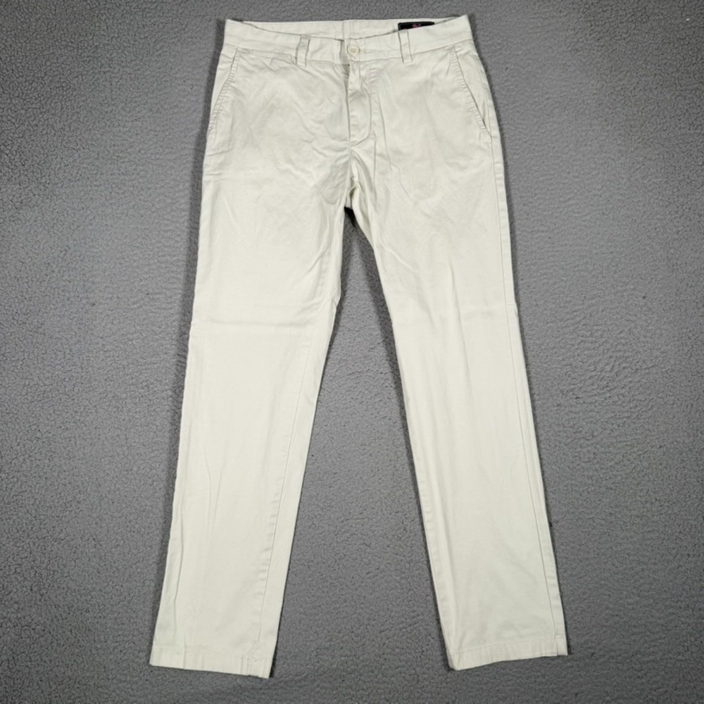 Vineyard Vines Pants Mens 30x29 Ivory Slim Pant Fit Chino Casual Preppy Logo